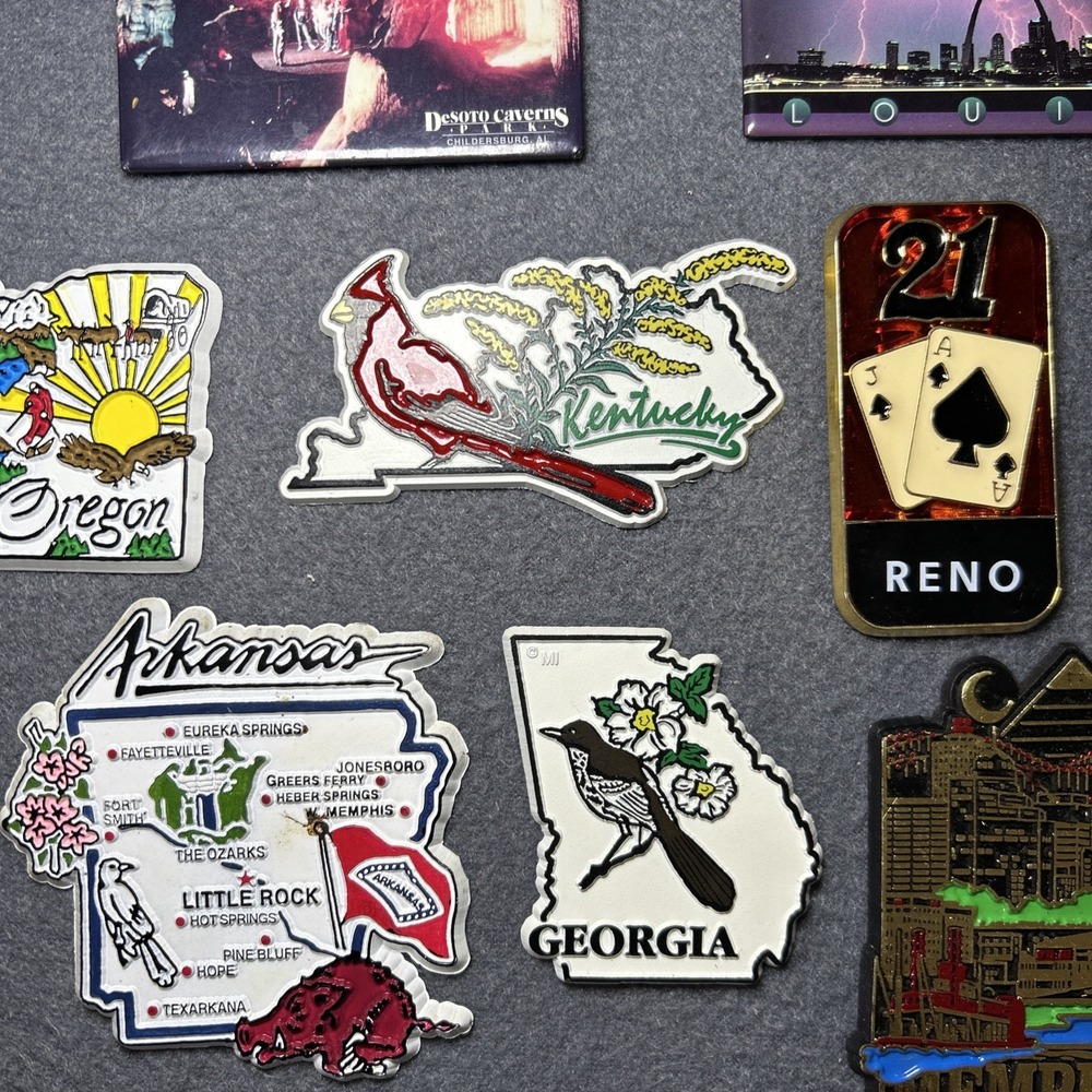 14 Refrigerator Magnets Of Different Places, &‎ States. Some Vintage. - Picture 6 of 7